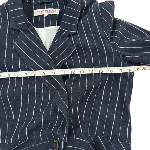 Free People Stella Striped Linen Blazer - Picture 11 of 12